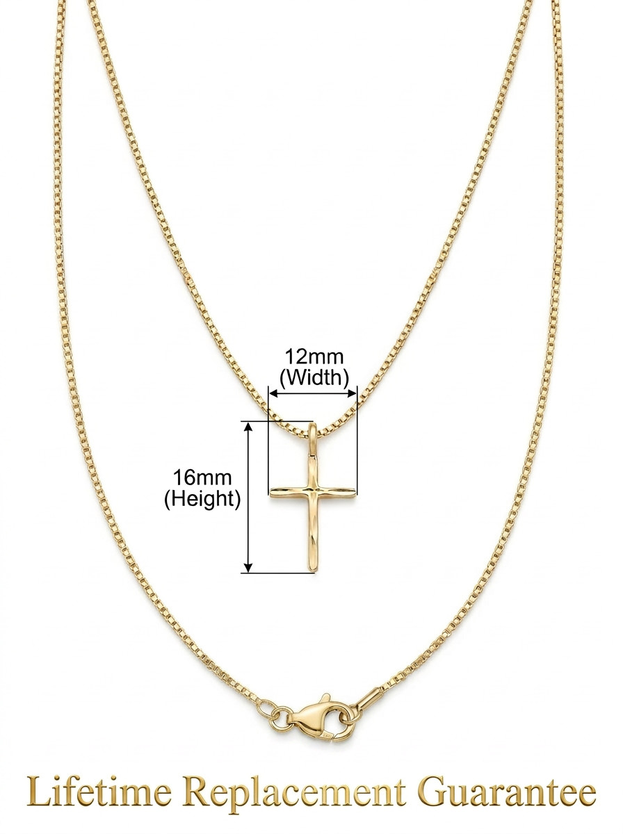 Gold Cross Necklace, Tiny Cross Necklace, 14k Gold Plated