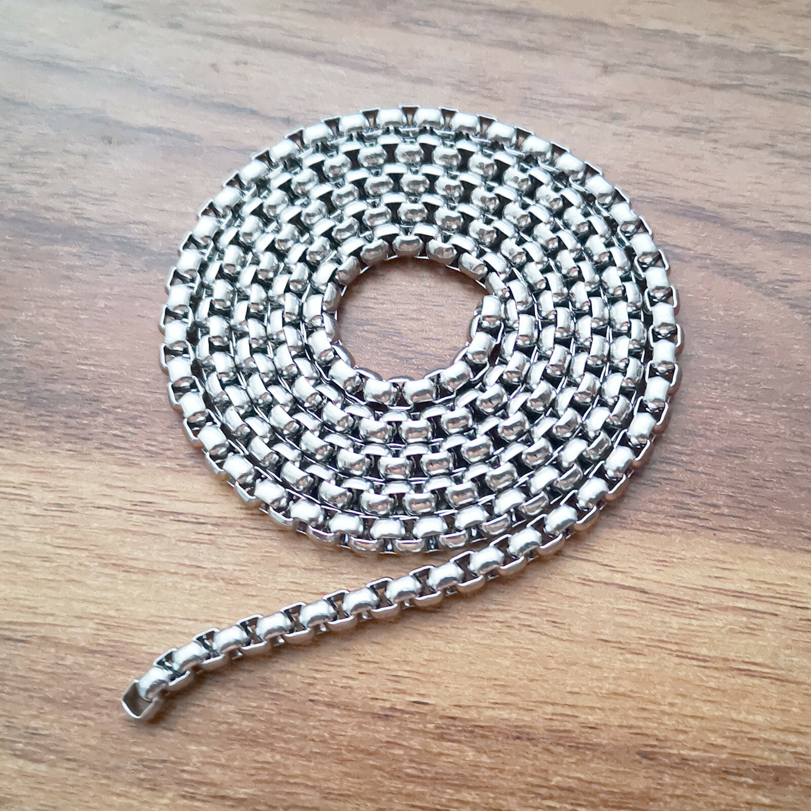 5pcs Lot 5mm 18-32” Stainless Steel Squre Rolo Rolo Necklace Chain Choker Mens