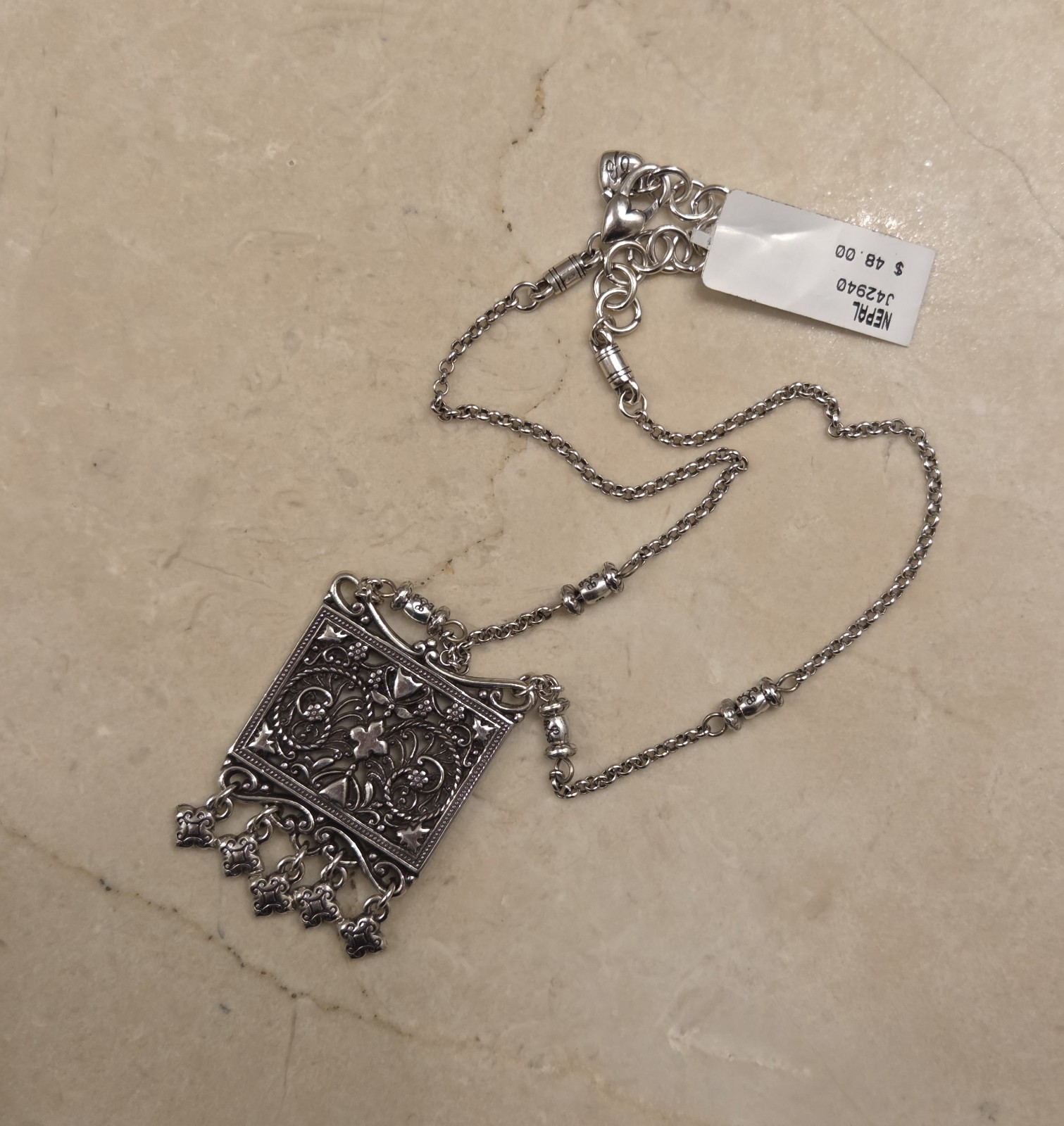 Retired Brighton Nepal Formal Necklace New With Tags $48