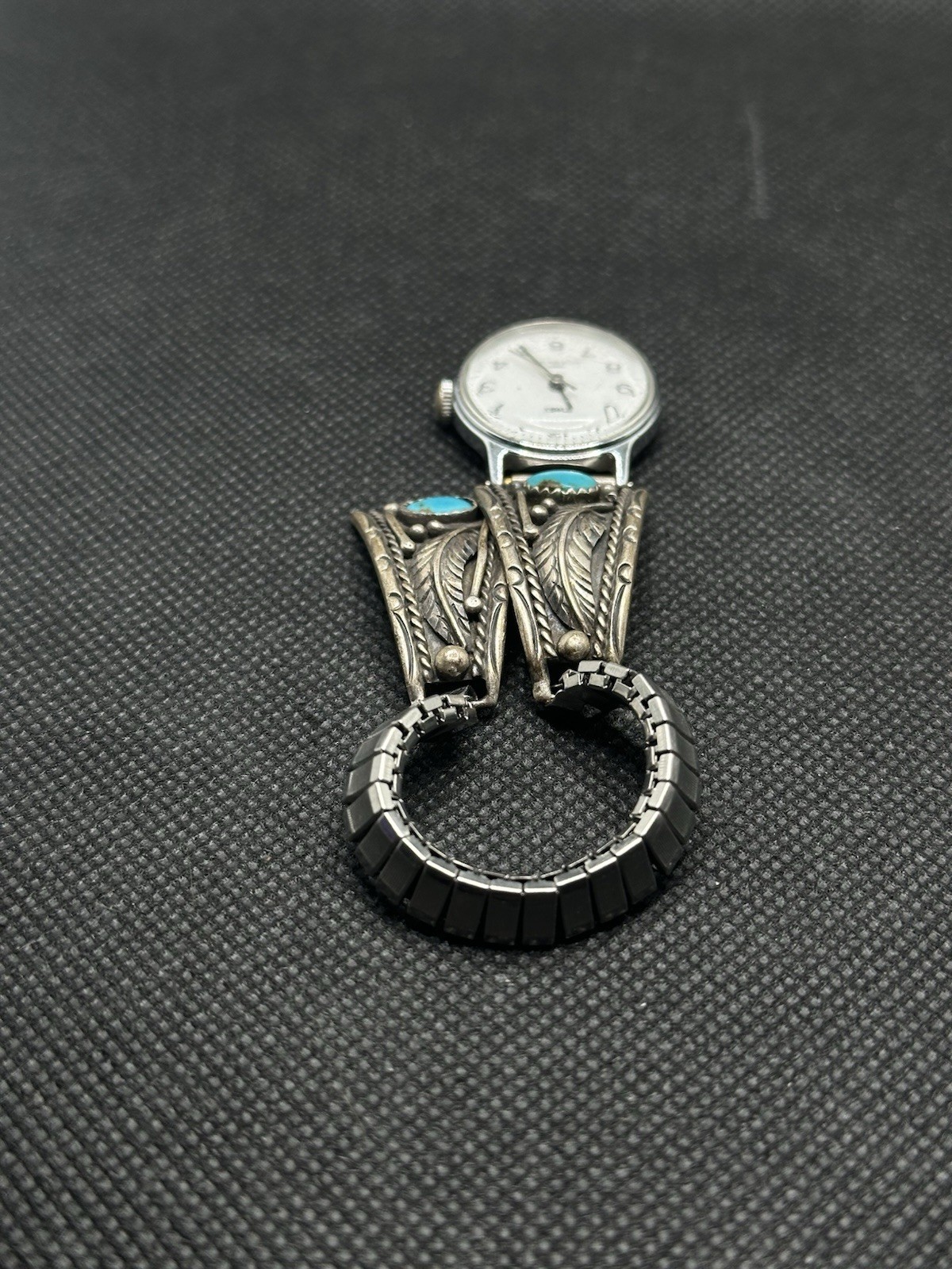 Gorgeous Vintage Southwestern Turquoise Sterling Silver Watch Band – Needs TLC