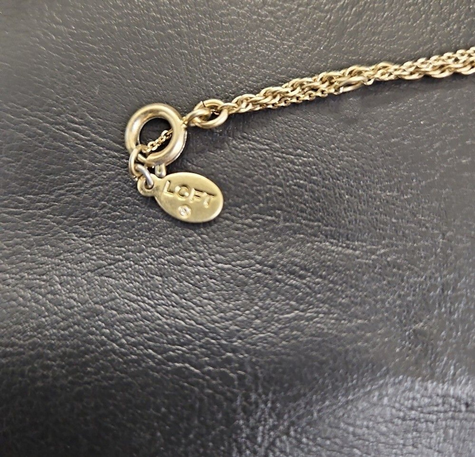 LOFT Gold Tone Necklace with Quartz Teardrops