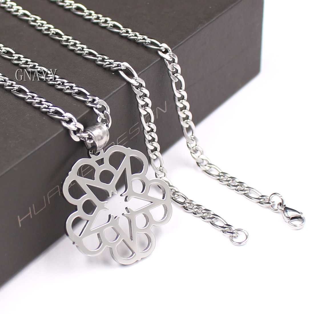 GNAYY Black Veil Brides America Rock Band BVB Letter Pendant Necklace Silver 24′