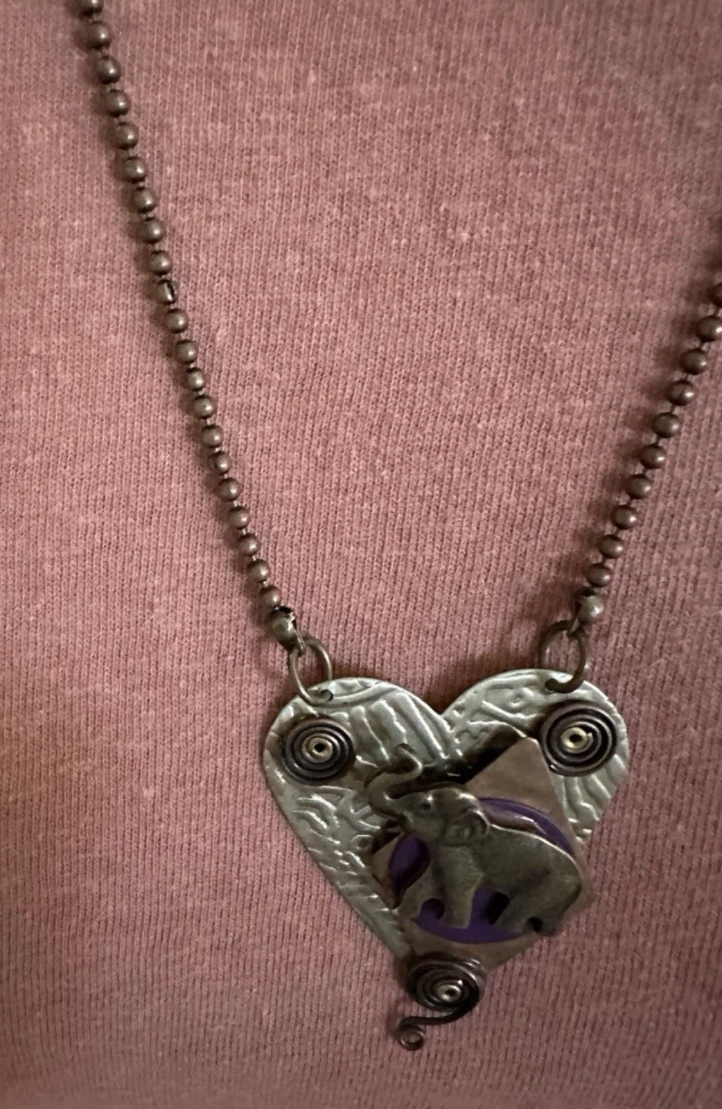 Beautiful Bronze Elephant Necklace with Latch