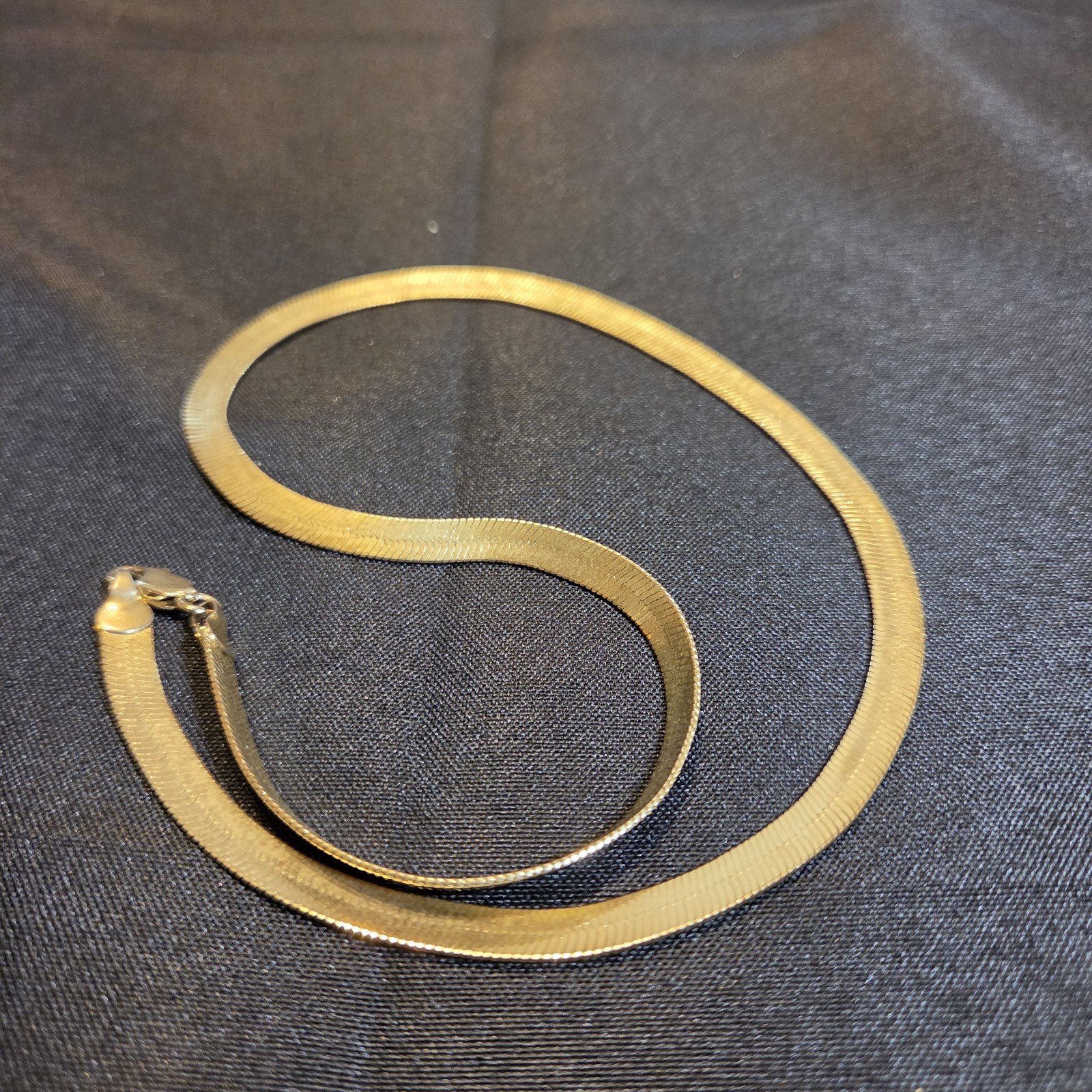 Elegant Gold-tone Herringbone Chain With Sleek, Polished Finish For Any Style