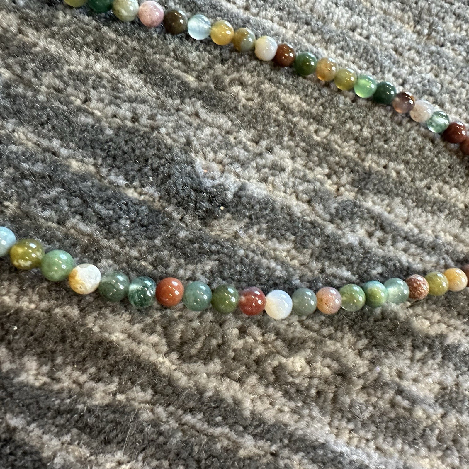 Fashion Magnetic Necklace Choker Round Beads Boho Natural Color Health Care 8”
