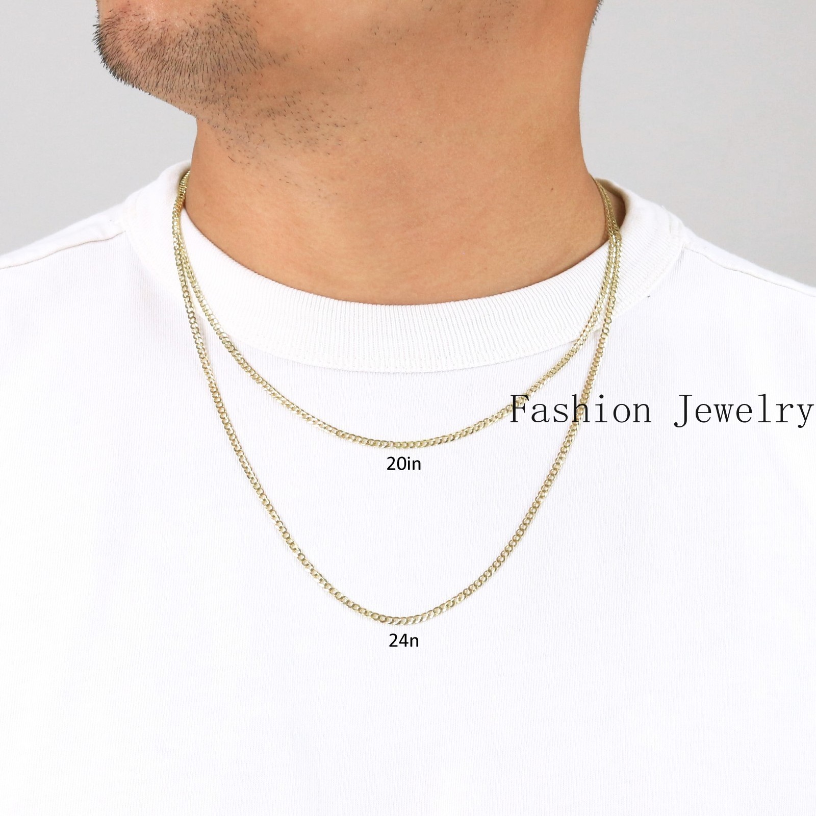 10K Yellow Gold Solid 2mm-12.5mm Cuban Curb Chain Link Pendant Necklace 16″- 30″