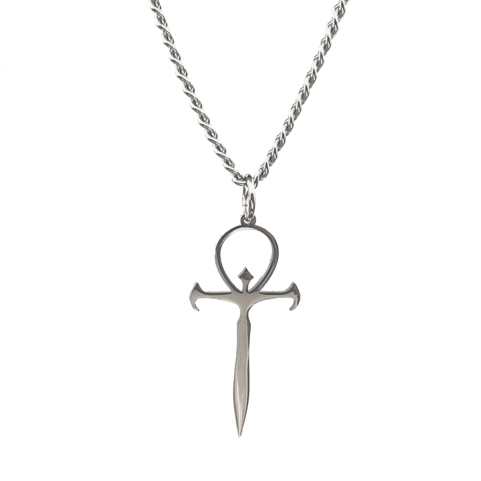 Vampire Ankh Pendant S.steel luciferian necklace box/cuba/figaro/wheat 24in