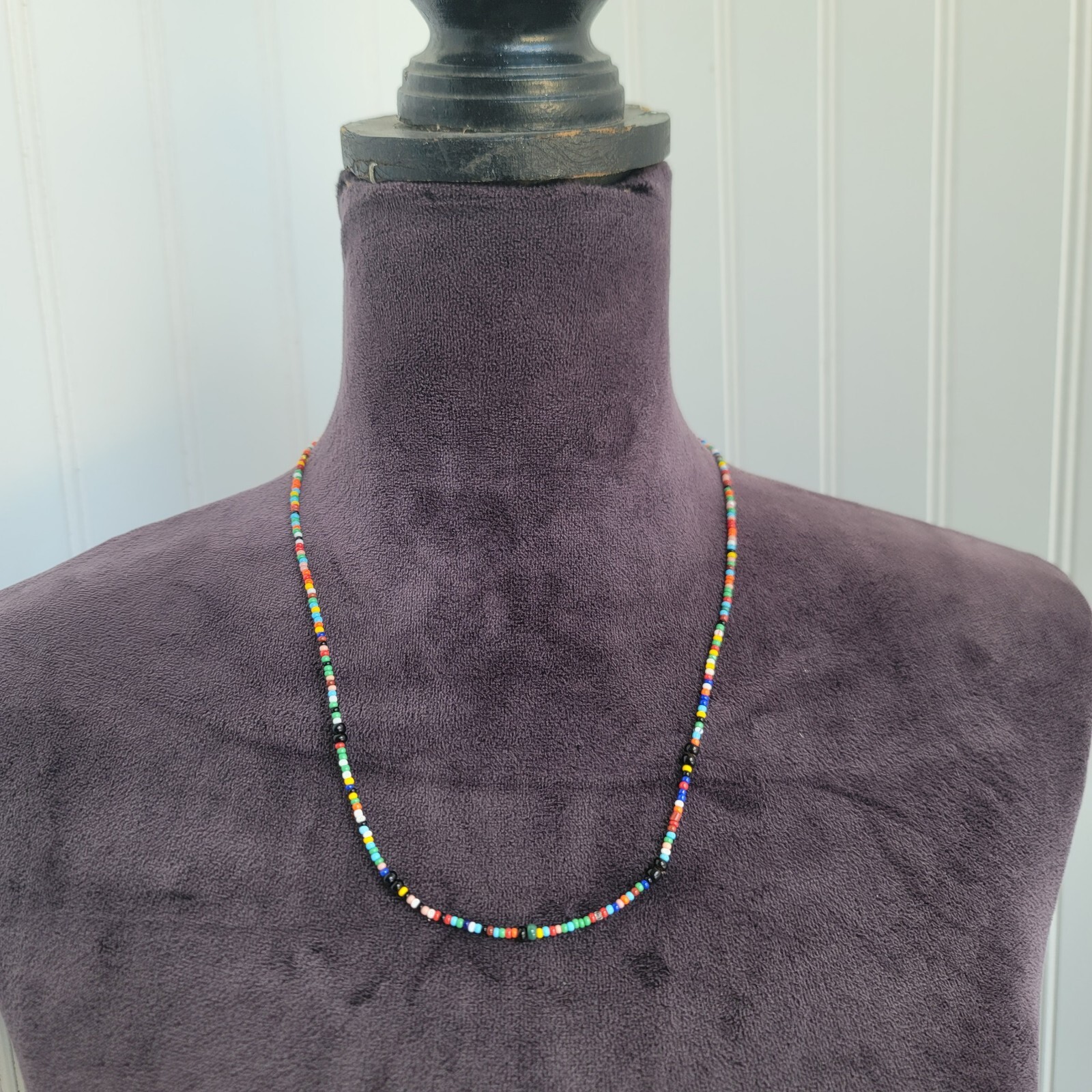 Colorful Beads Strand String Beaded Choker Necklace Jewelry Women Gift 22″