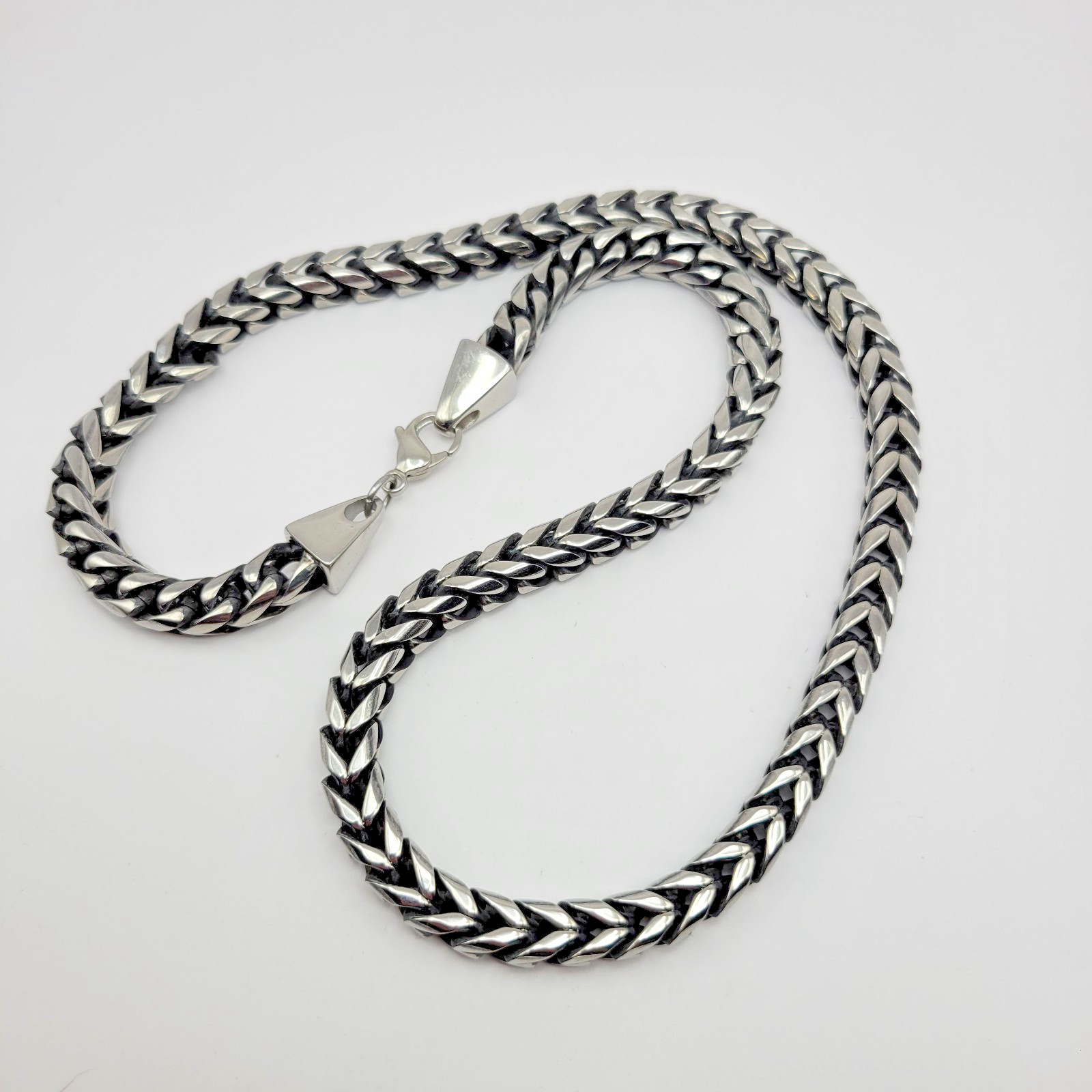 JTV Stainless Steel 8mm Franco Link Chain Necklace ~ 24″