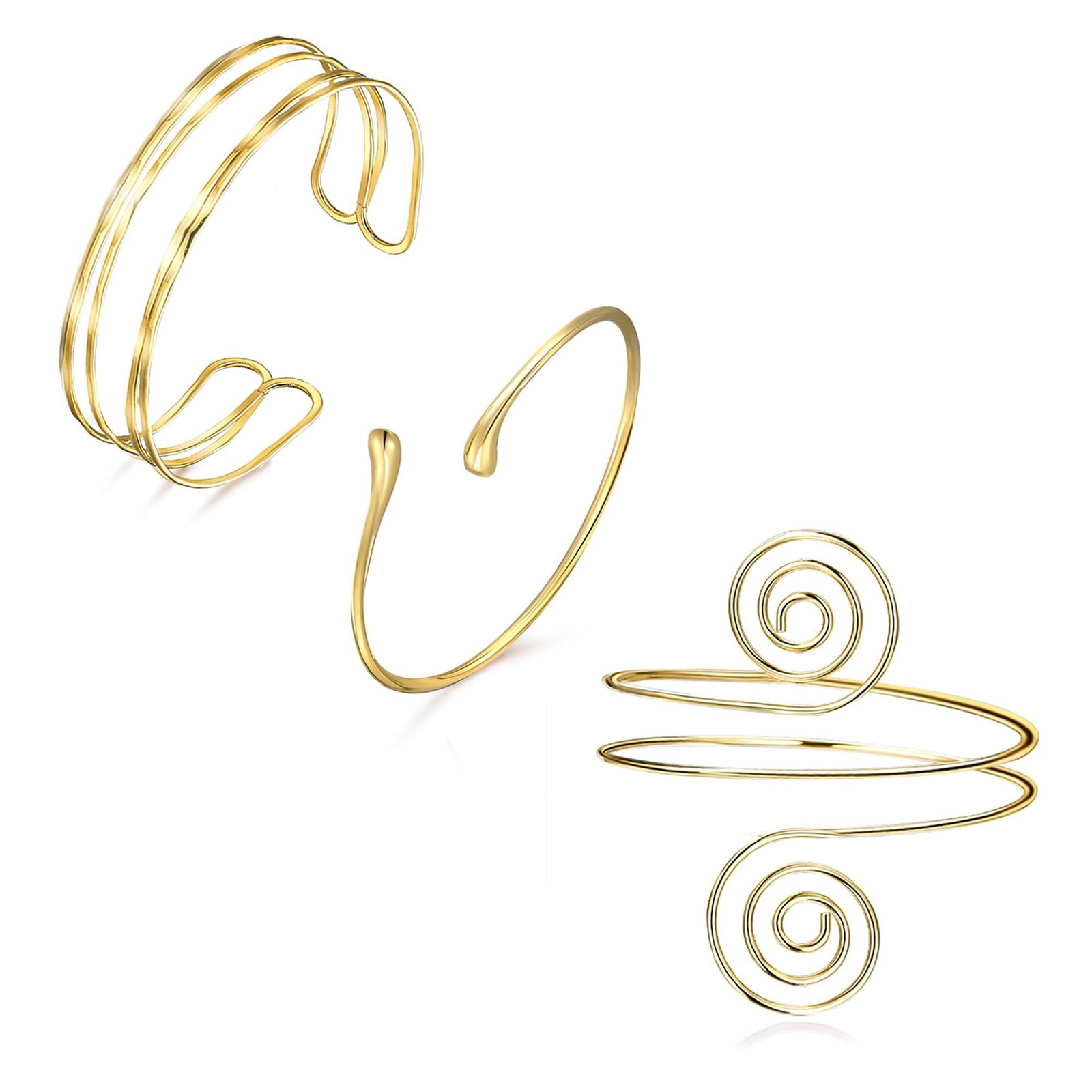 Arm Cuff Jewelry for Women Adjustable Upper Arm Bangle Bracelet Band Armlet A…