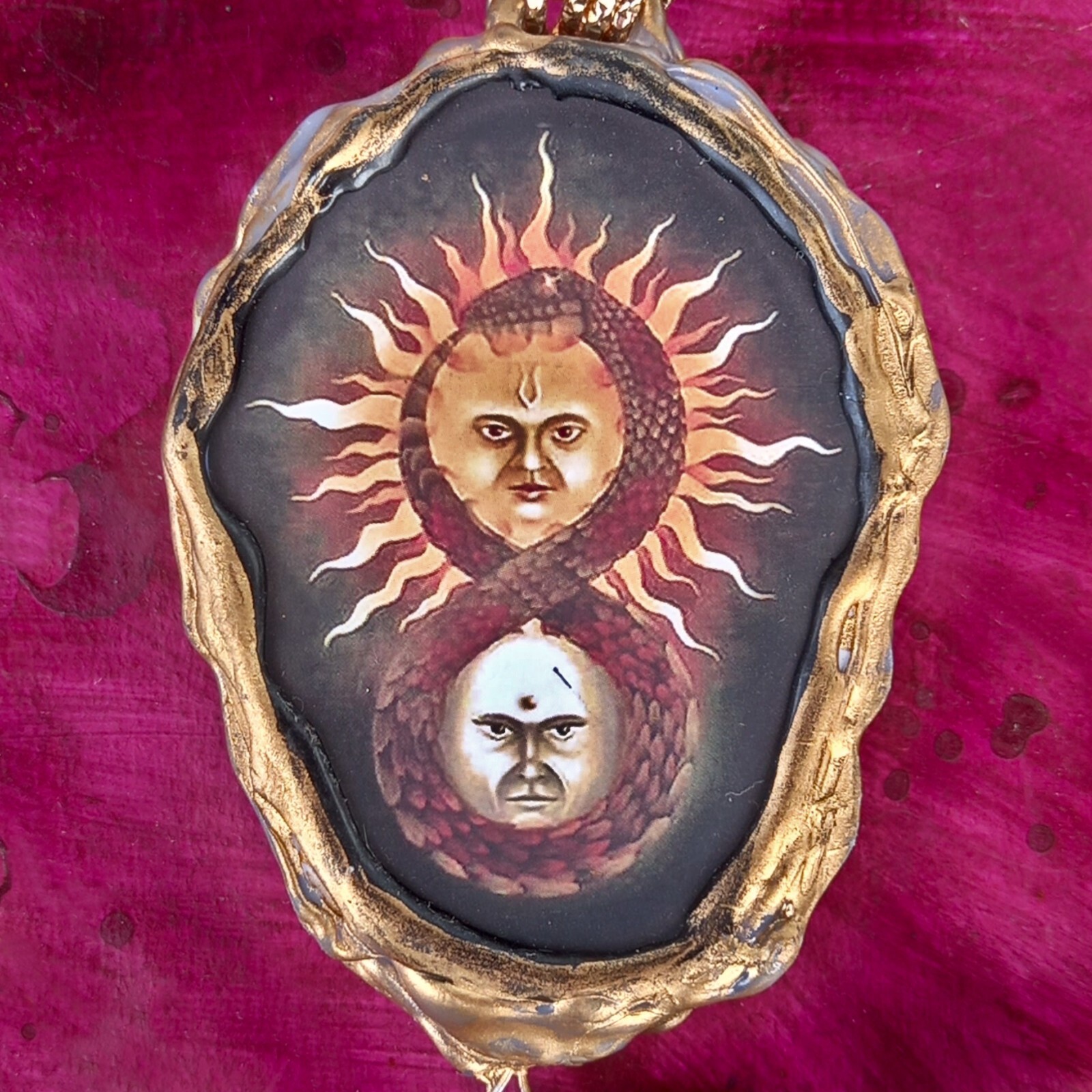 Alchemy Witchcraft Magic Talisman Esoteric Moon Sun Infinity Urn Snake Ouroboros