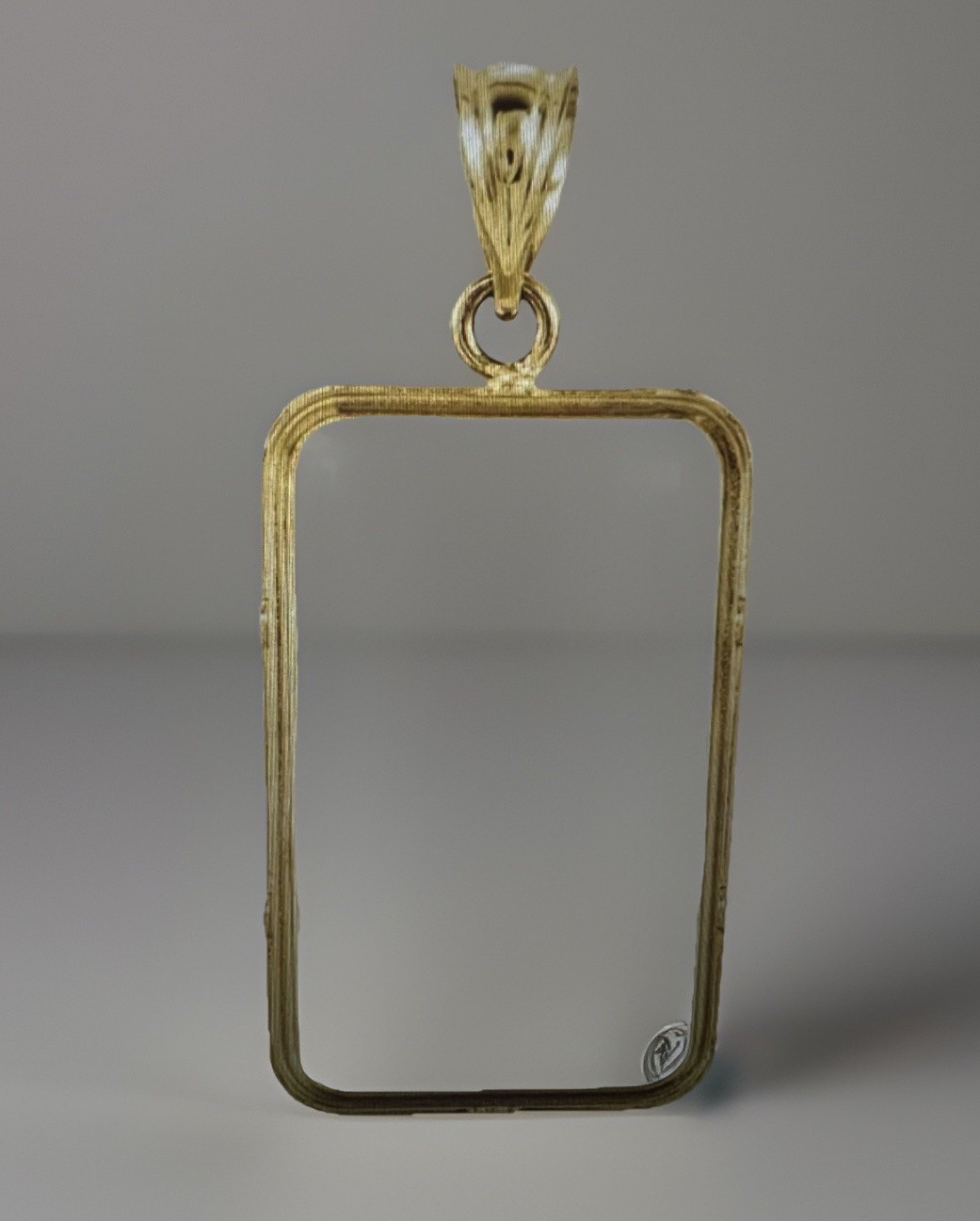 14k Yellow Gold Bezel For Credit Suisse 2.5 Gram Gold Bar 22mm x 13mm