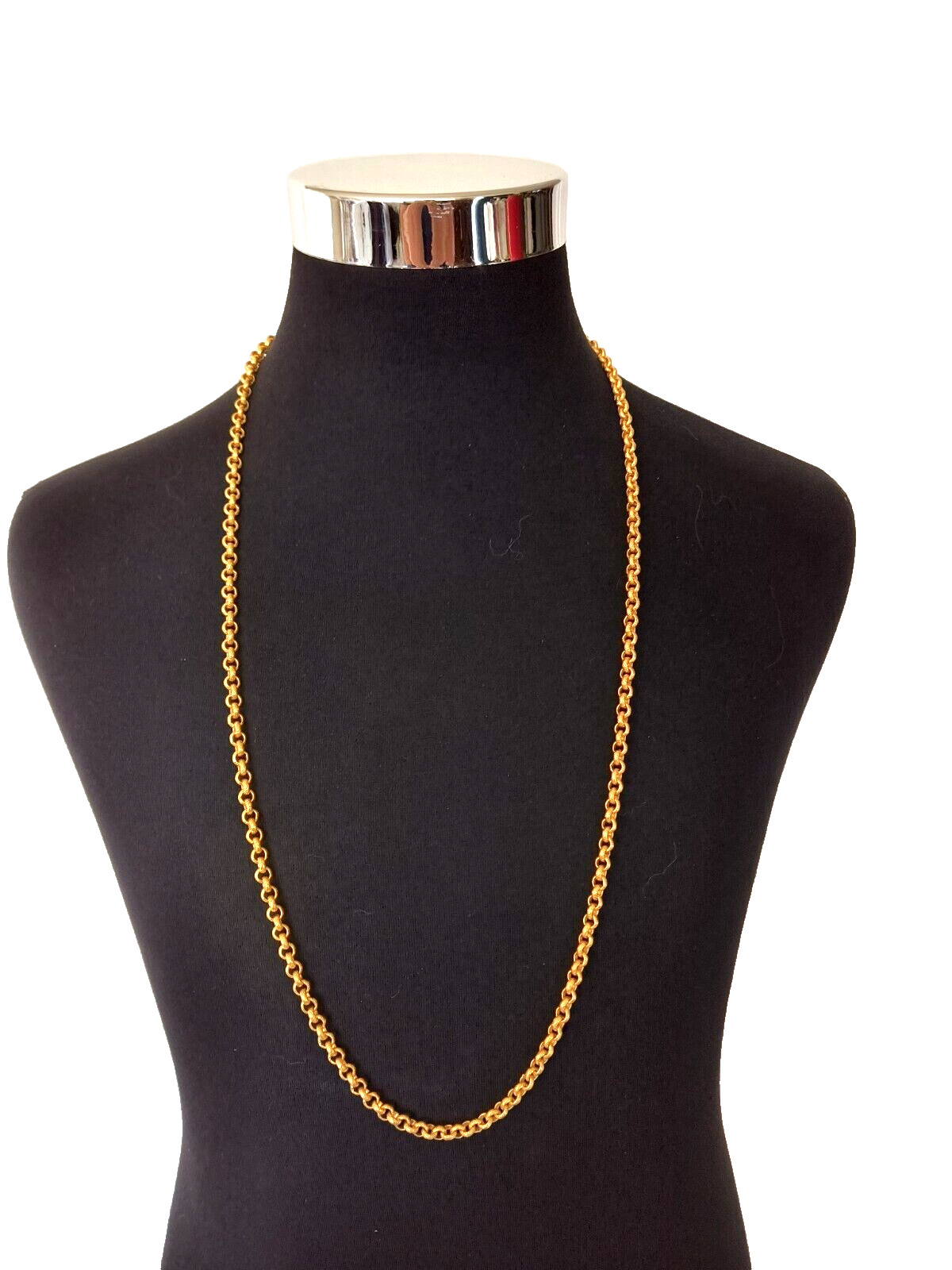 Women’s Necklace Goldtone Chain Links with Hook Style Closure Appx. 38 Inches