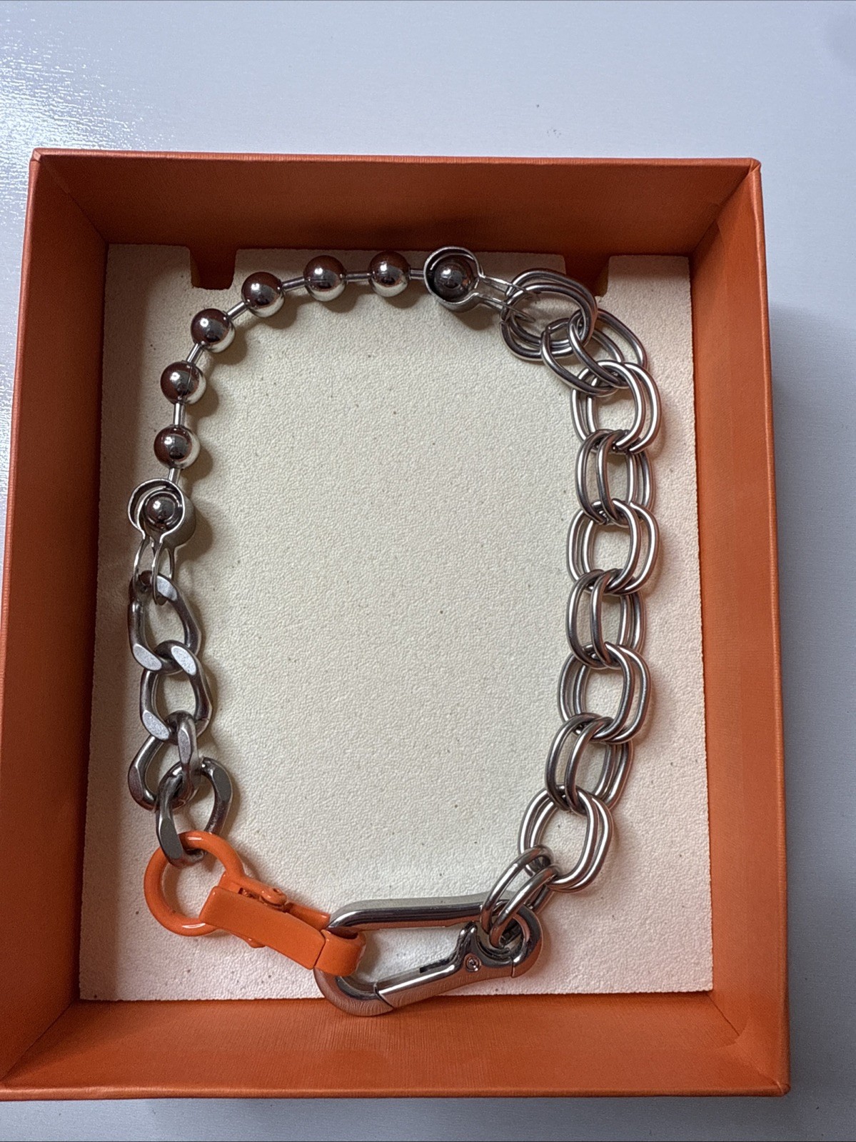 Heron Preston Multi Chain Necklace NIB Made In Italy One Size Brass Iron Choker