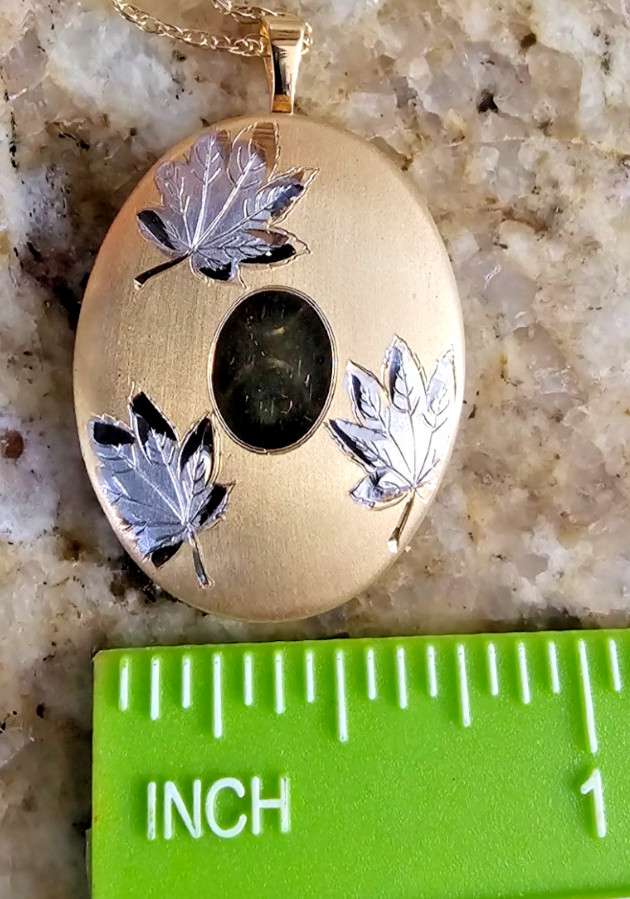 Princess Pride 14kt gf Satin finished Made in USA locket with 18in chain 2 photo