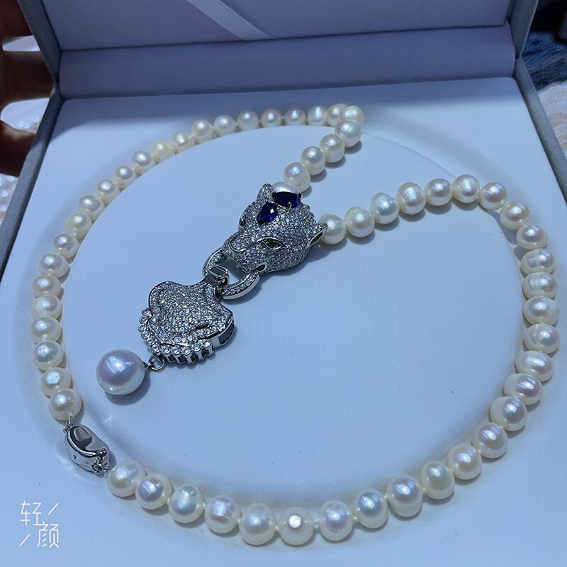 8-9Mm Natural White South Sea Pearl Necklace 18 “