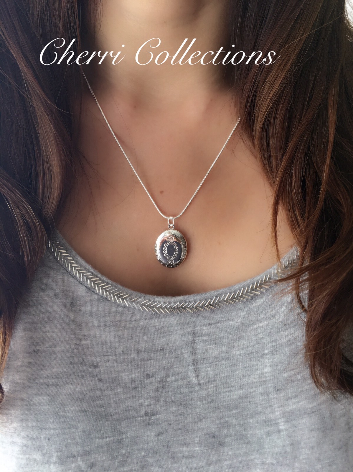 925 Sterling Silver Children Adult Oval Photo Locket Pendant Necklace 18″ N15