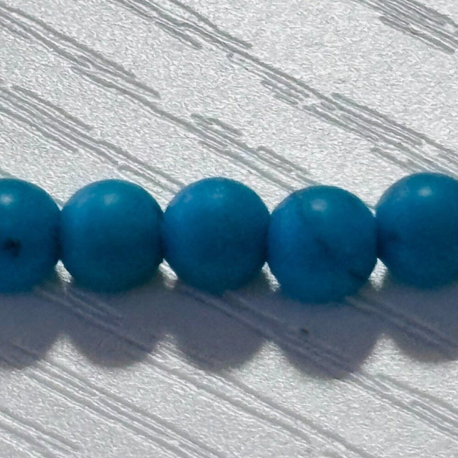 Turquoise Bead Choker Necklace Minimalist 16” Toggle Clasp