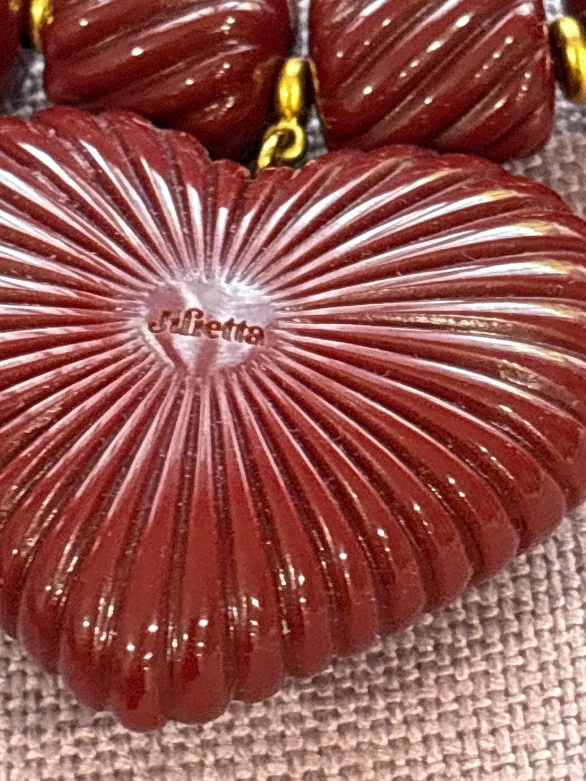 Julietta Lira Necklace in Burgundy One Size Womens Jewelry