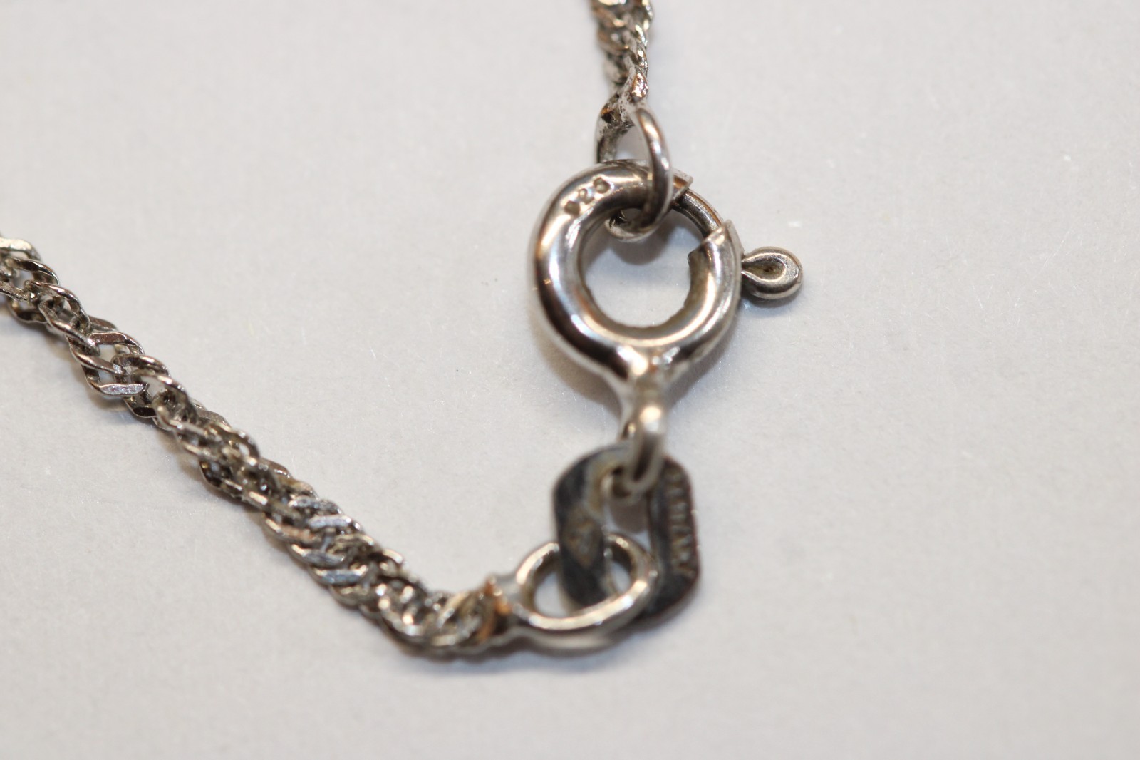 Sterling Silver JS Black and White Diamond Tested Cross Pendant Necklace #216