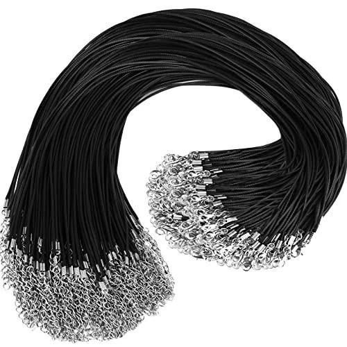 100PCS 18” Leather String Charms Necklace Cords Wholesale Rope Bulk Lot Cords