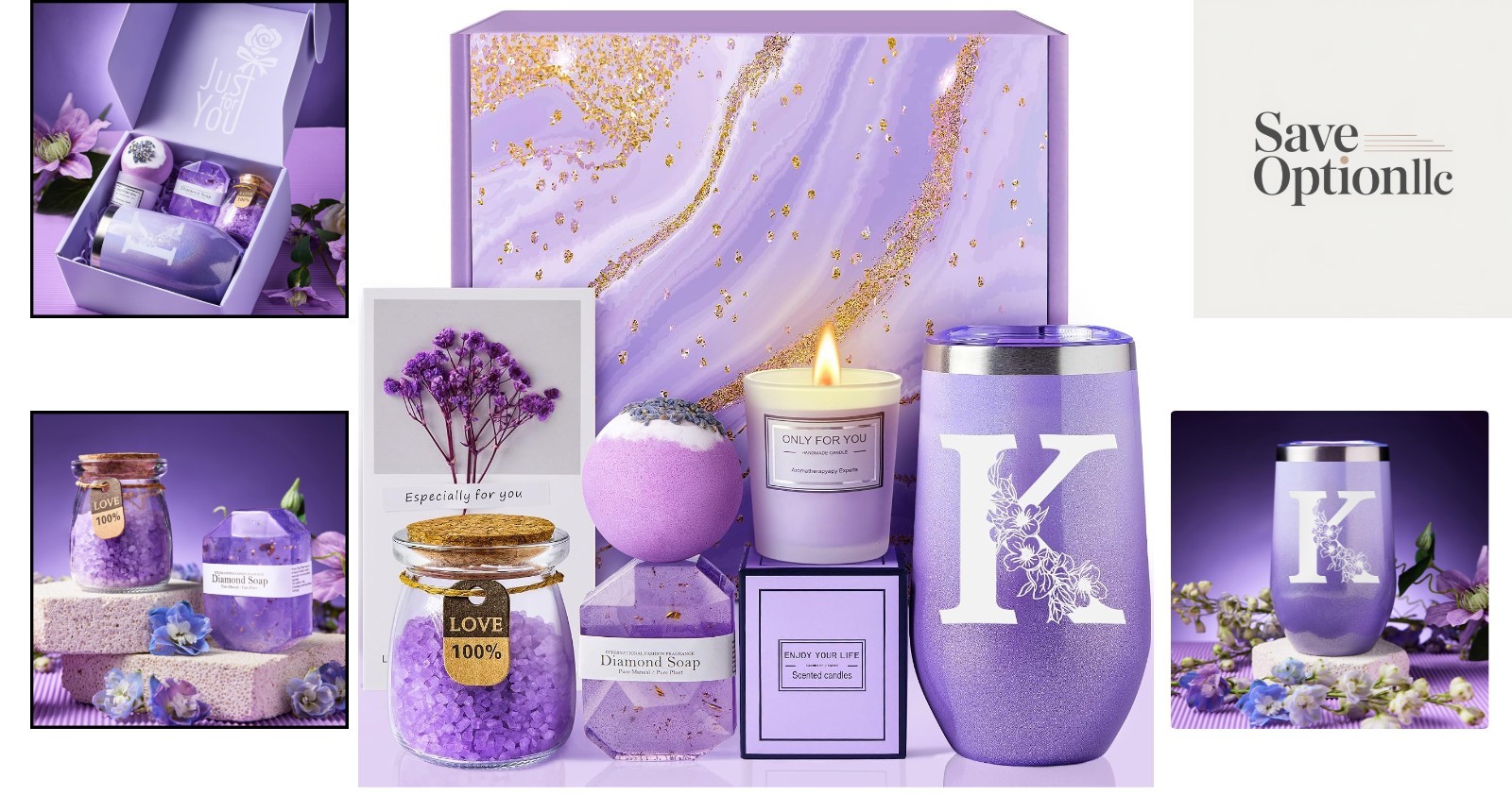 6-Piece Lavender Spa Set – Customized Gift for Women, Moms, and Friends