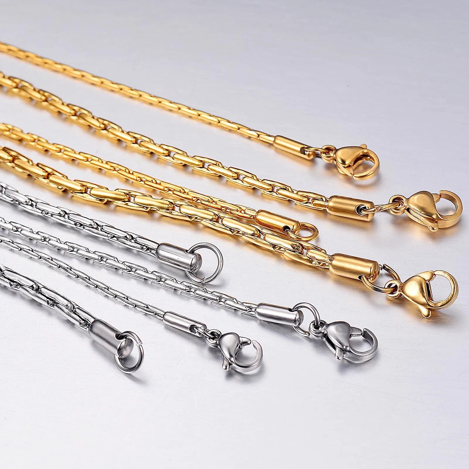 Stainless Steel Necklace Chain 1.2-2.5mm Unisex US