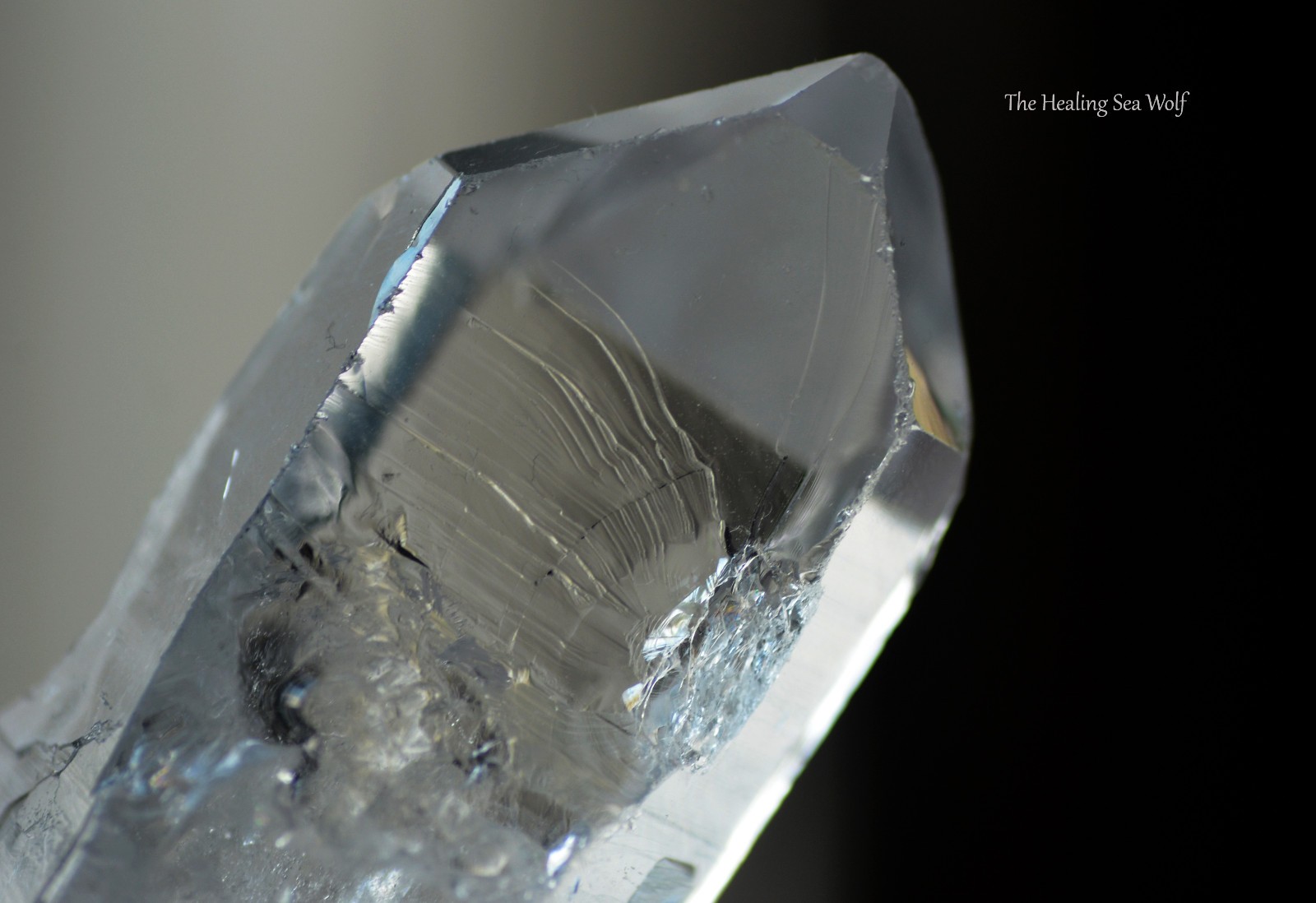 Diamantina Clear Quartz Necklace with Rare Curved Timelines • Manifestation Ally
