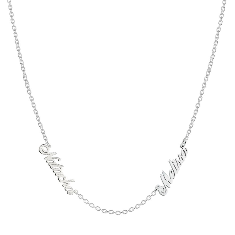 Personalized Double Names Necklace Pendant for Women Custom Made with 2 Names