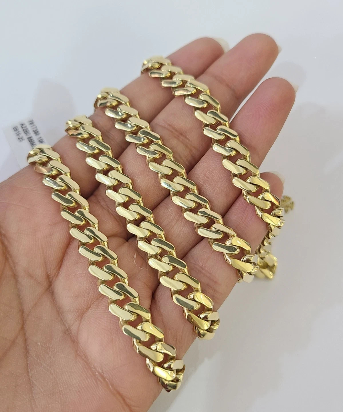 10k Yellow Gold Royal Monaco Chain 8mm Necklace Bracelet Set Real Men Women