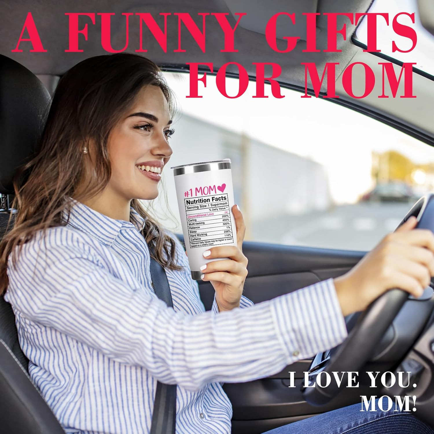 Gifts for Mom – Inspirational 20 Oz White Tumbler for Mother’s Day