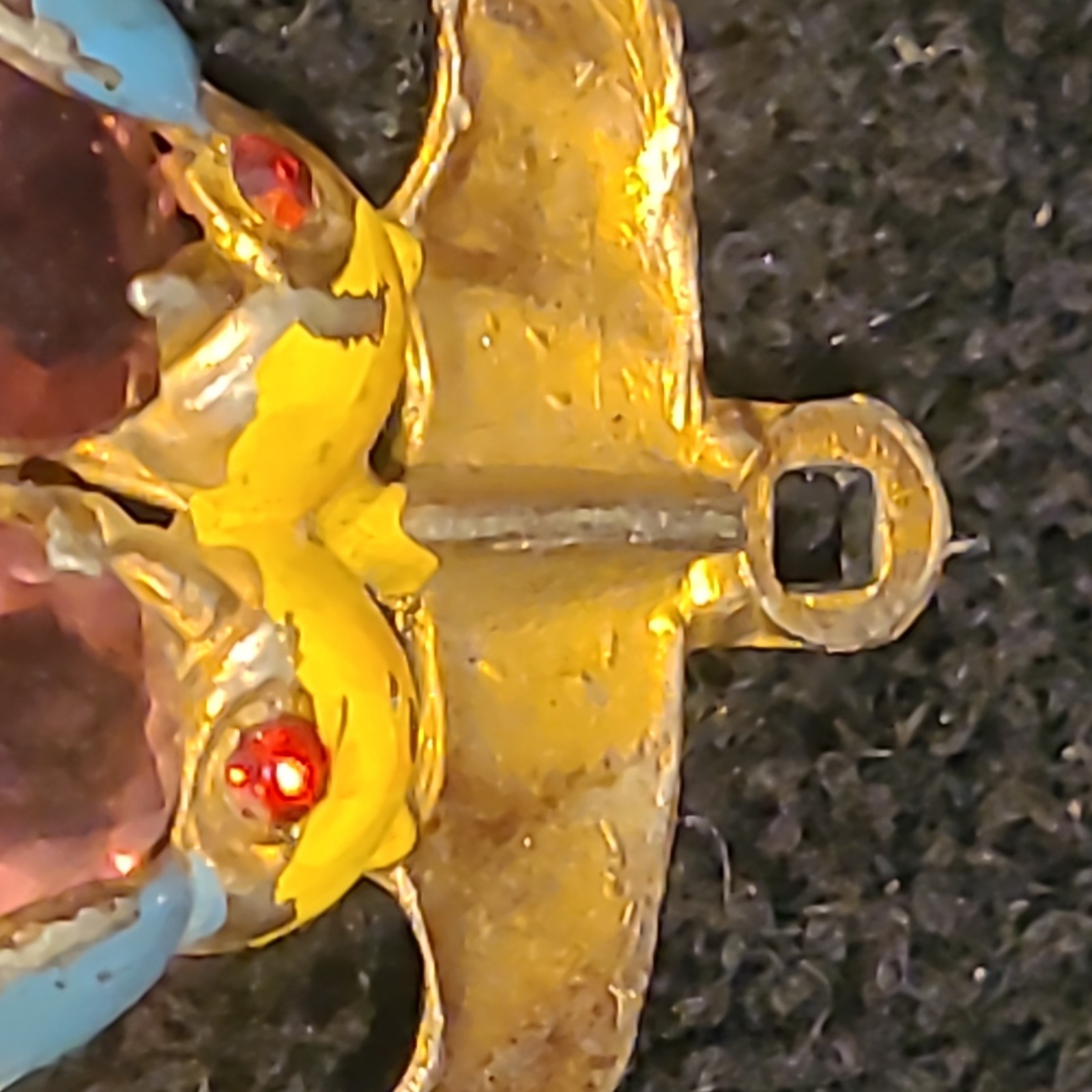 Vtg 1940s Fred Gray Love Birds Umbrella Jelly Belly Pendant Necklace Heirloom