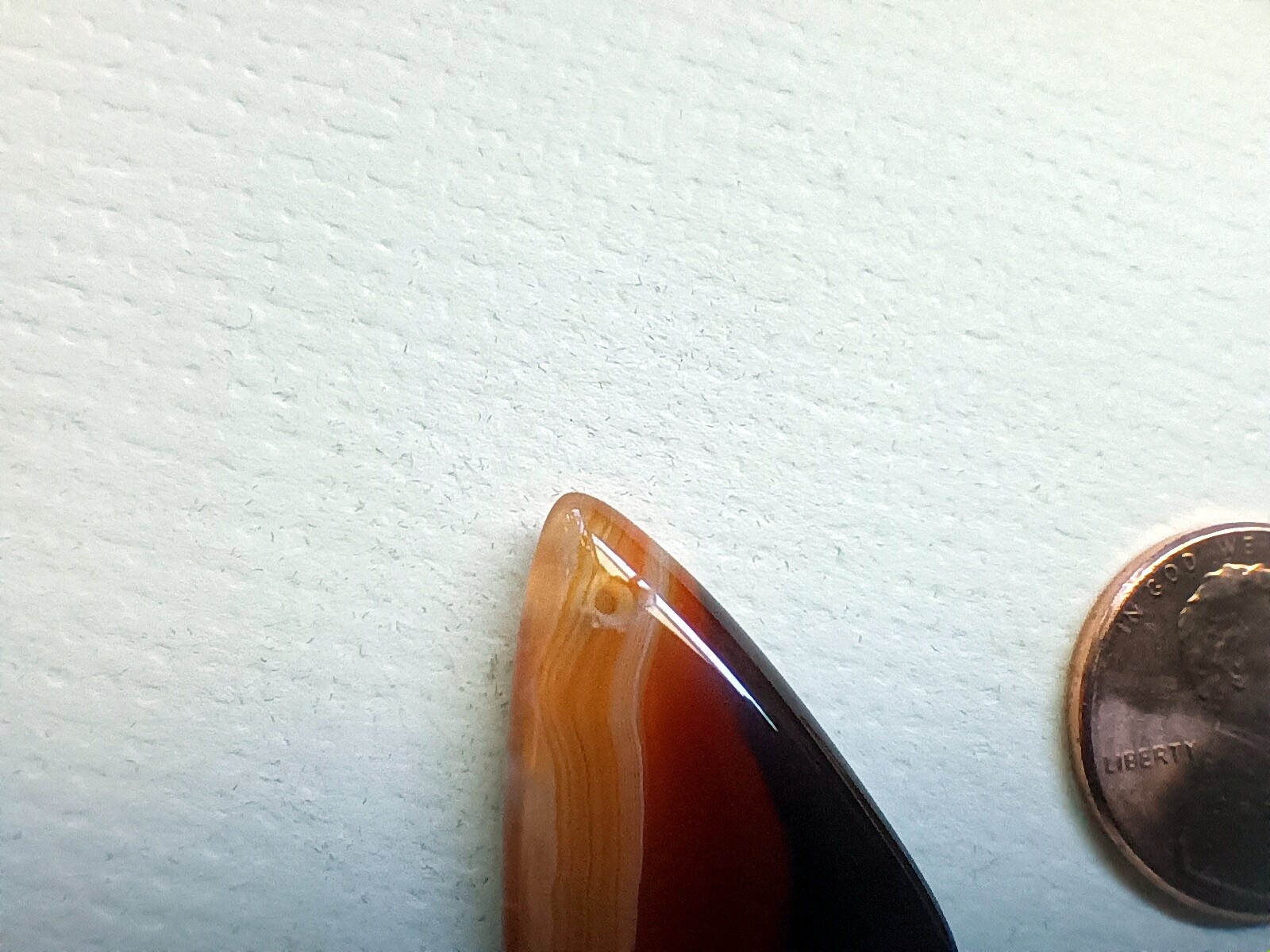 Brown Taupe Agate Natural Organic Stone Pendant Top Drilled 32mm x 18mm A-3