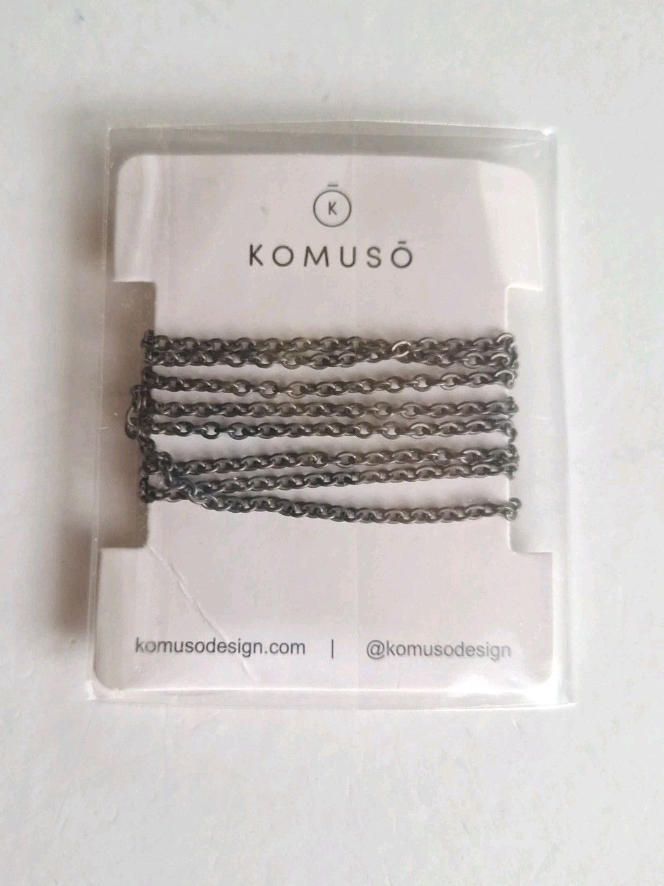 Komuso Classic Shift Breathing Necklace Bar Pendant W-Matte Slate Gray