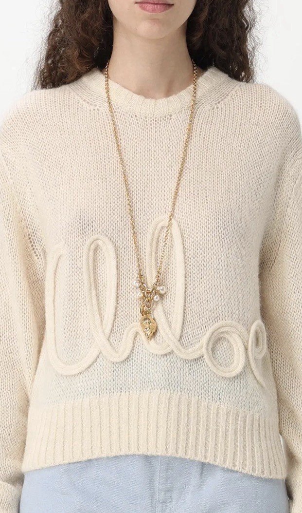 Chloe Shell pearl charm Gold Stone Designer Collection