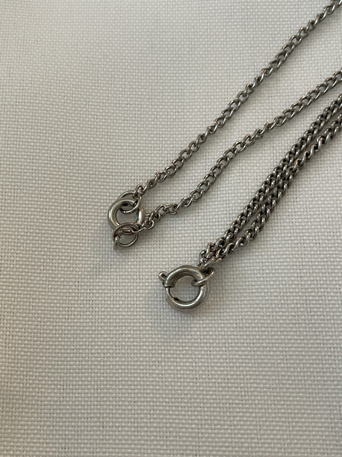 2 Spiritual Necklaces*Quarter Moon/Pentagram*Hands Holding Shimmery Glass Ball