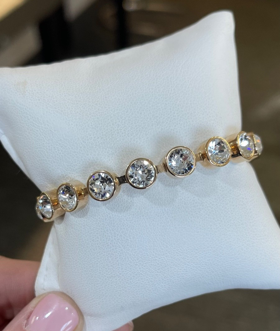 Rebecca cuff Bracelet with Swarovski Crystals