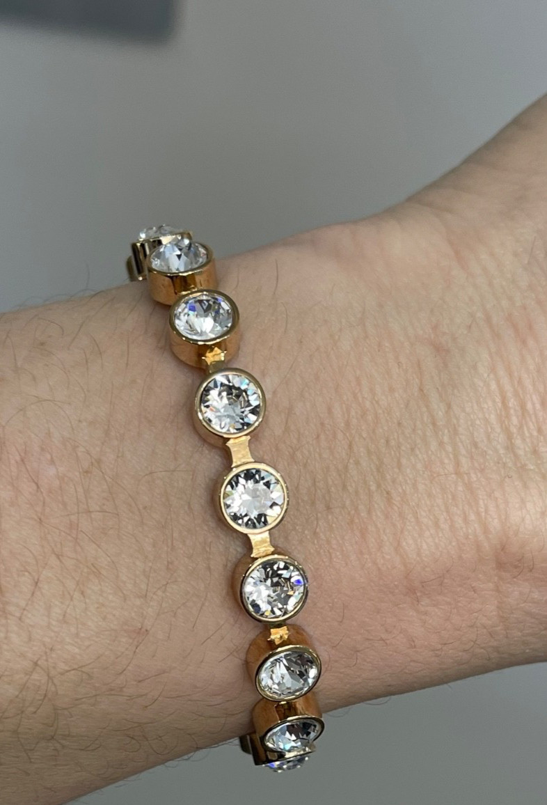 Rebecca cuff Bracelet with Swarovski Crystals