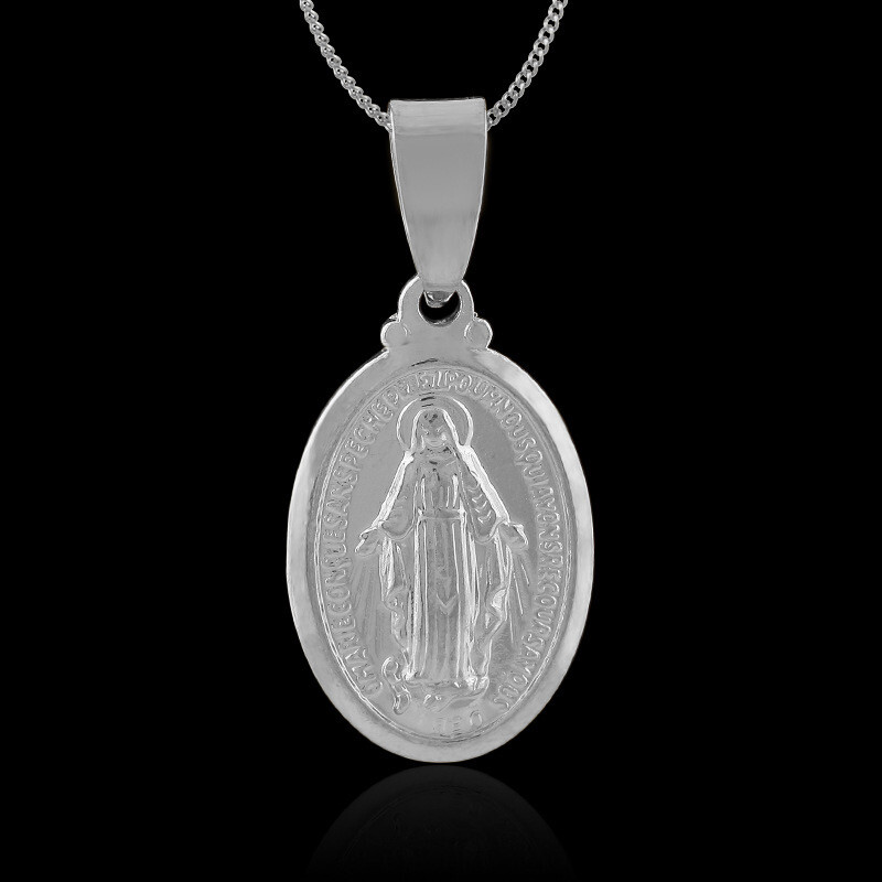 18K Yellow Gold GP Virgin Mary The Madonna Goddess Pendant Necklace Men Women