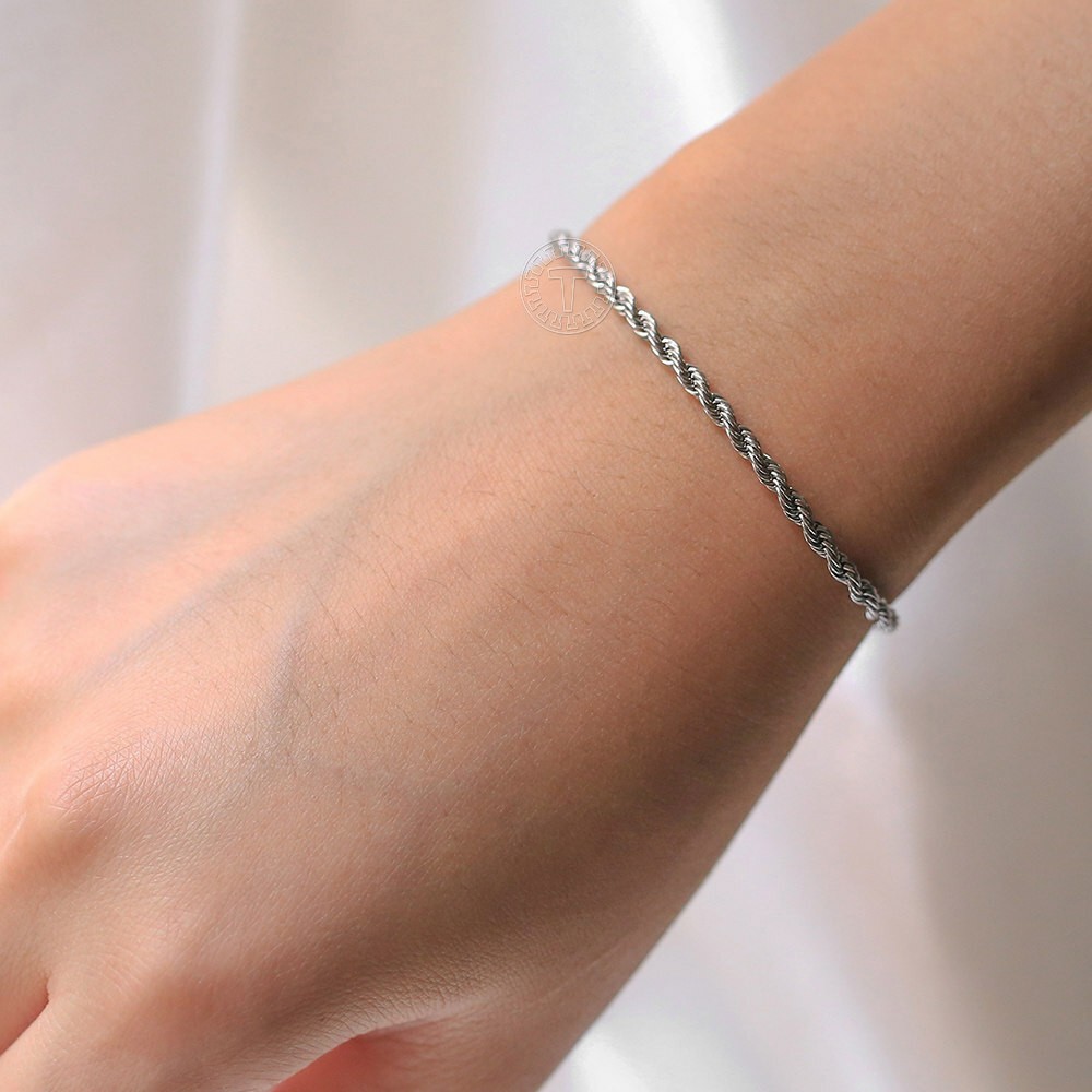 USA Stock 2/3/4/8/10mm Rope Chain Necklace For Men Women Stainless Steel