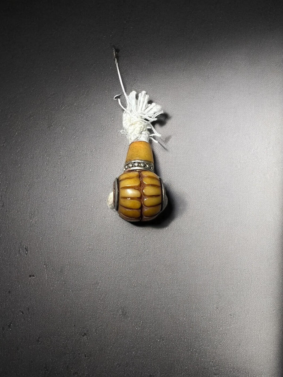 Antique Nepal Tibet Buddhist Carved Yak Bone Mala Prayer Guru Bead