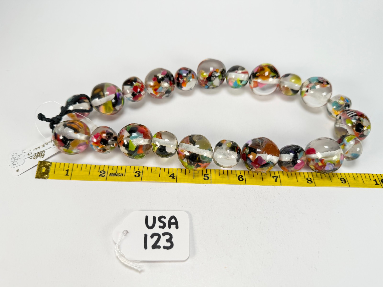 Jackie Brazil “Large spheres” Short Abstract Cascade Necklace 50cm ( N2692 )