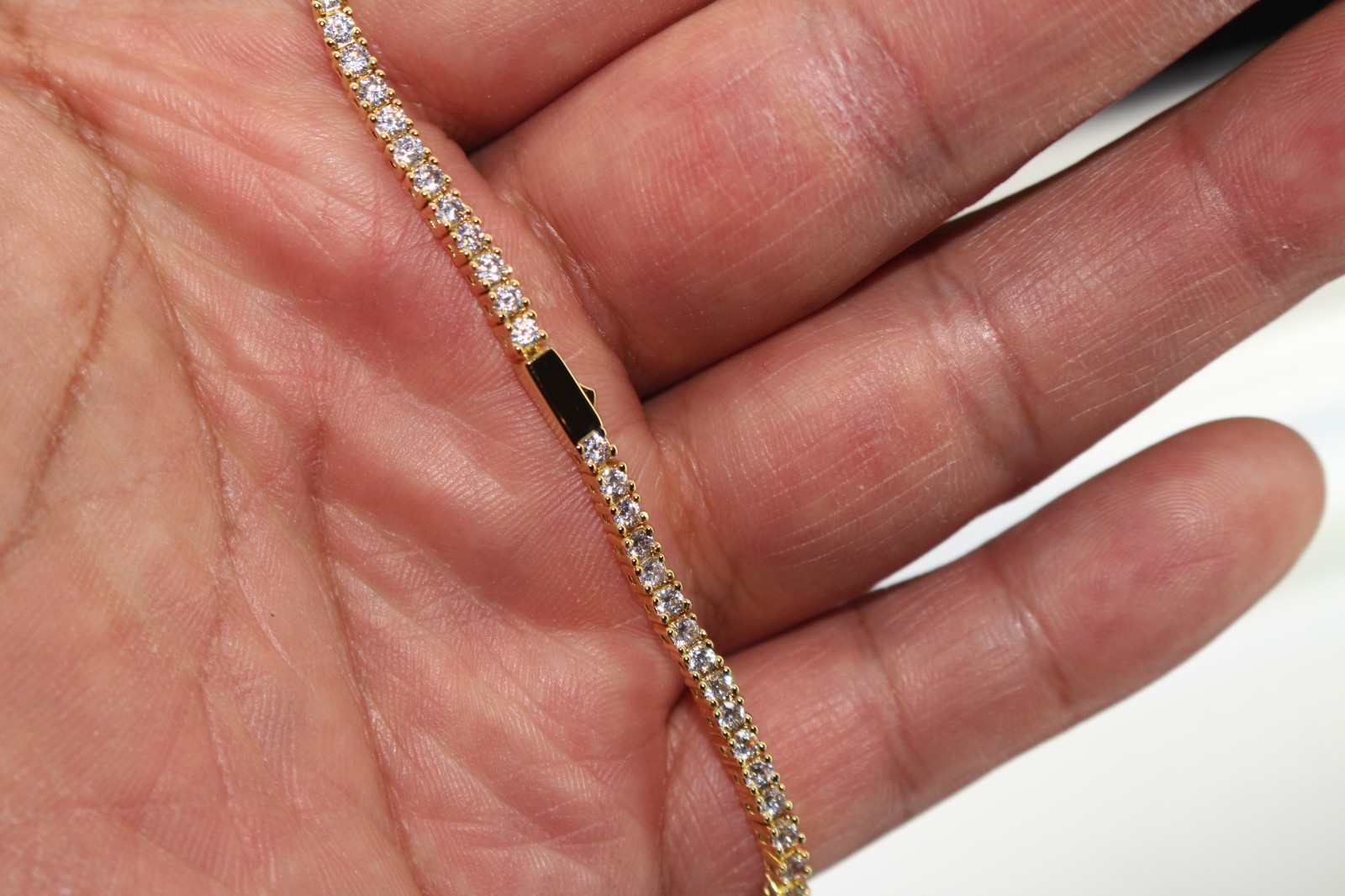 14k STAMPED 2mm Tennis Chain Necklace 10.6ctw Lab Sim VVS1 Diamonds GOLD 12g+