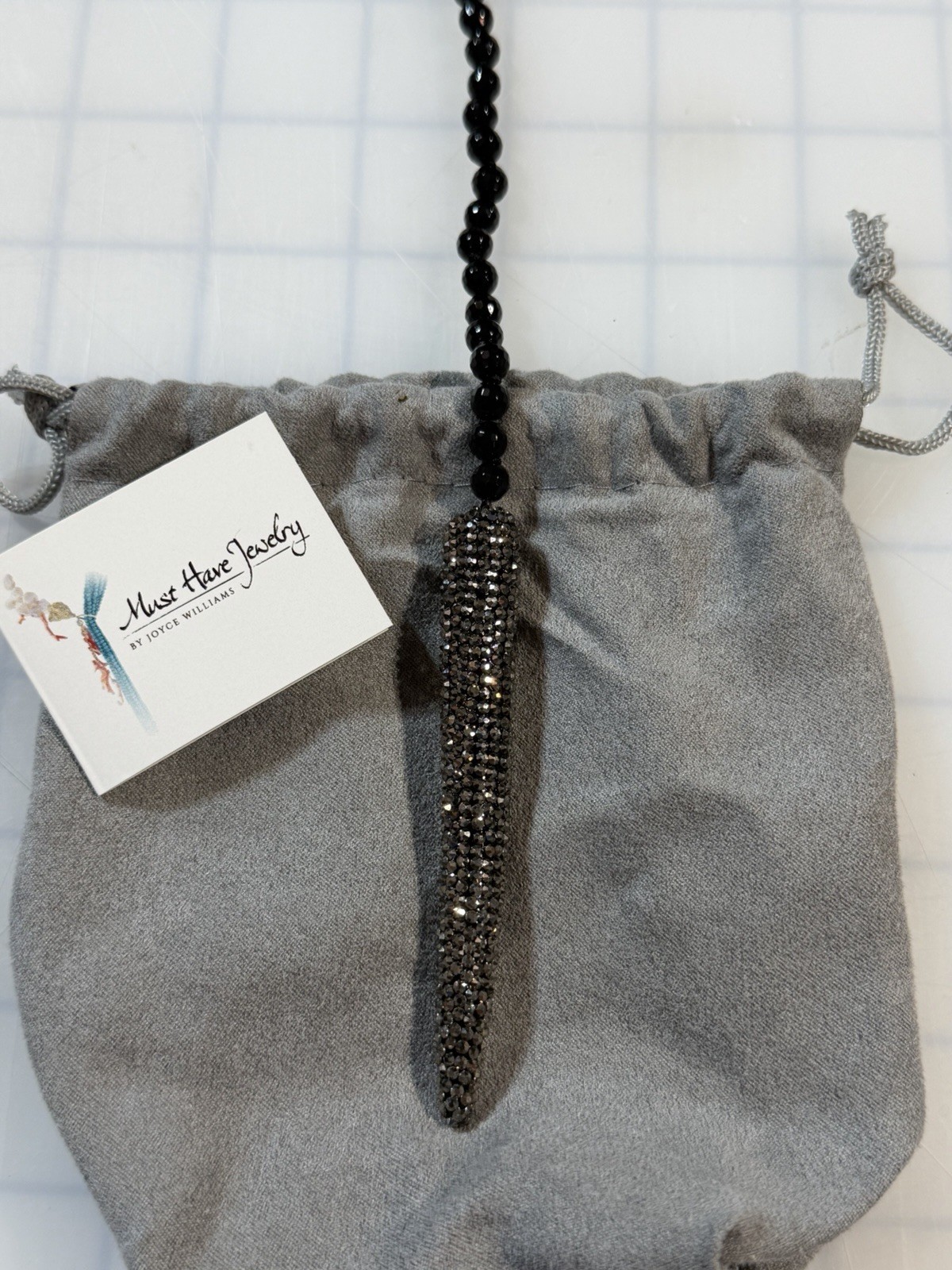 Joyce Williams pavé crystal spike pendant necklace HSN