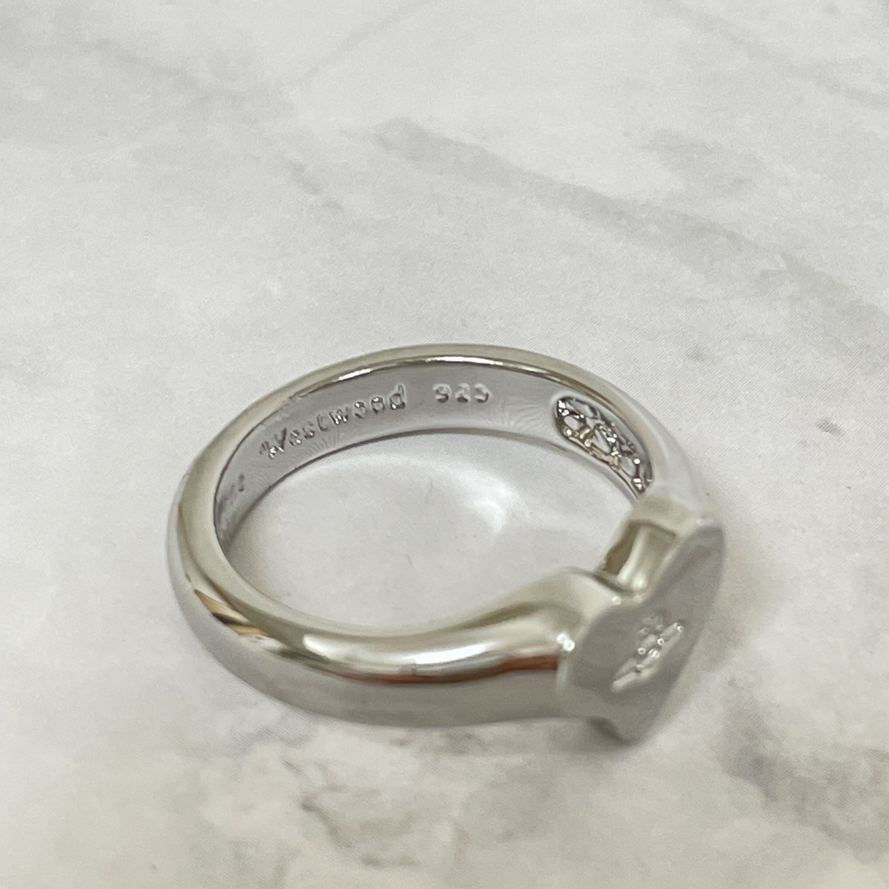 Vivienne Westwood Ring Size 6.5-7 Silver Logo NO BOX [EJ204