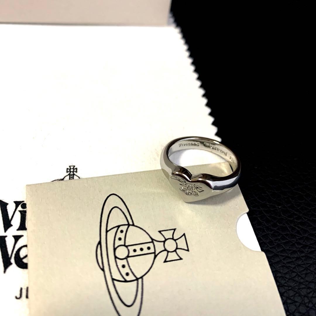 Vivienne Westwood Ring Size 6.5-7 Silver Logo NO BOX [EJ204