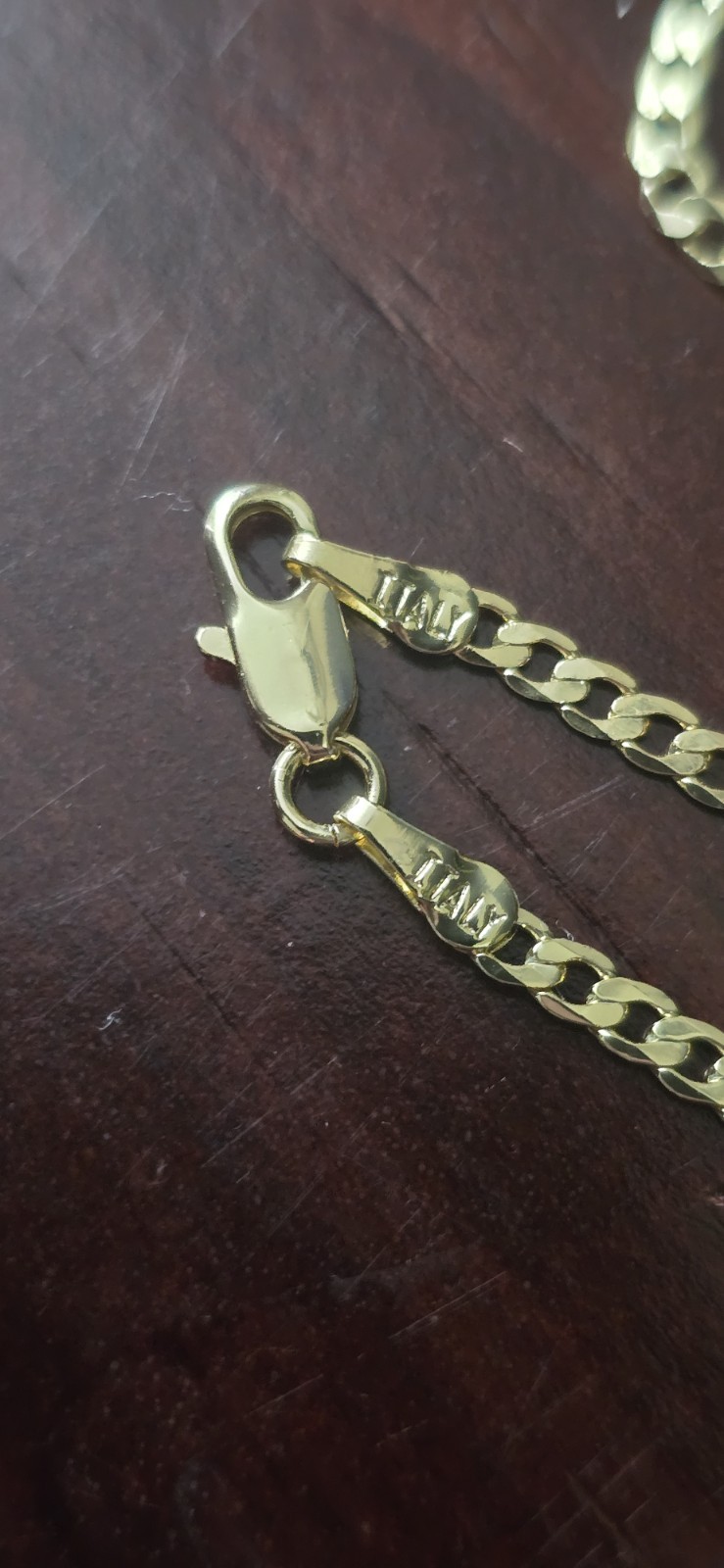 X2 – Italian 18k Gold Curb Chain Necklace 2.5mm 18 Inches Long