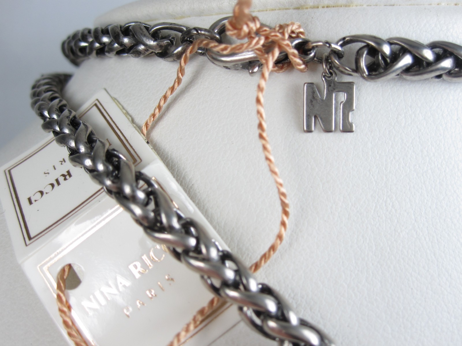 Nina Ricci Rhodium Plated Cross Necklace 30″ – 8781