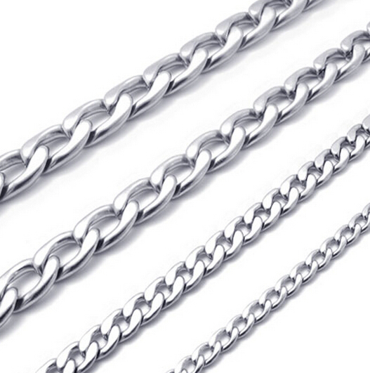 5pcs Lot in bulk Stainless steel Silver 3mm/6mm/8mm NK Chain Necklace 18”-32”