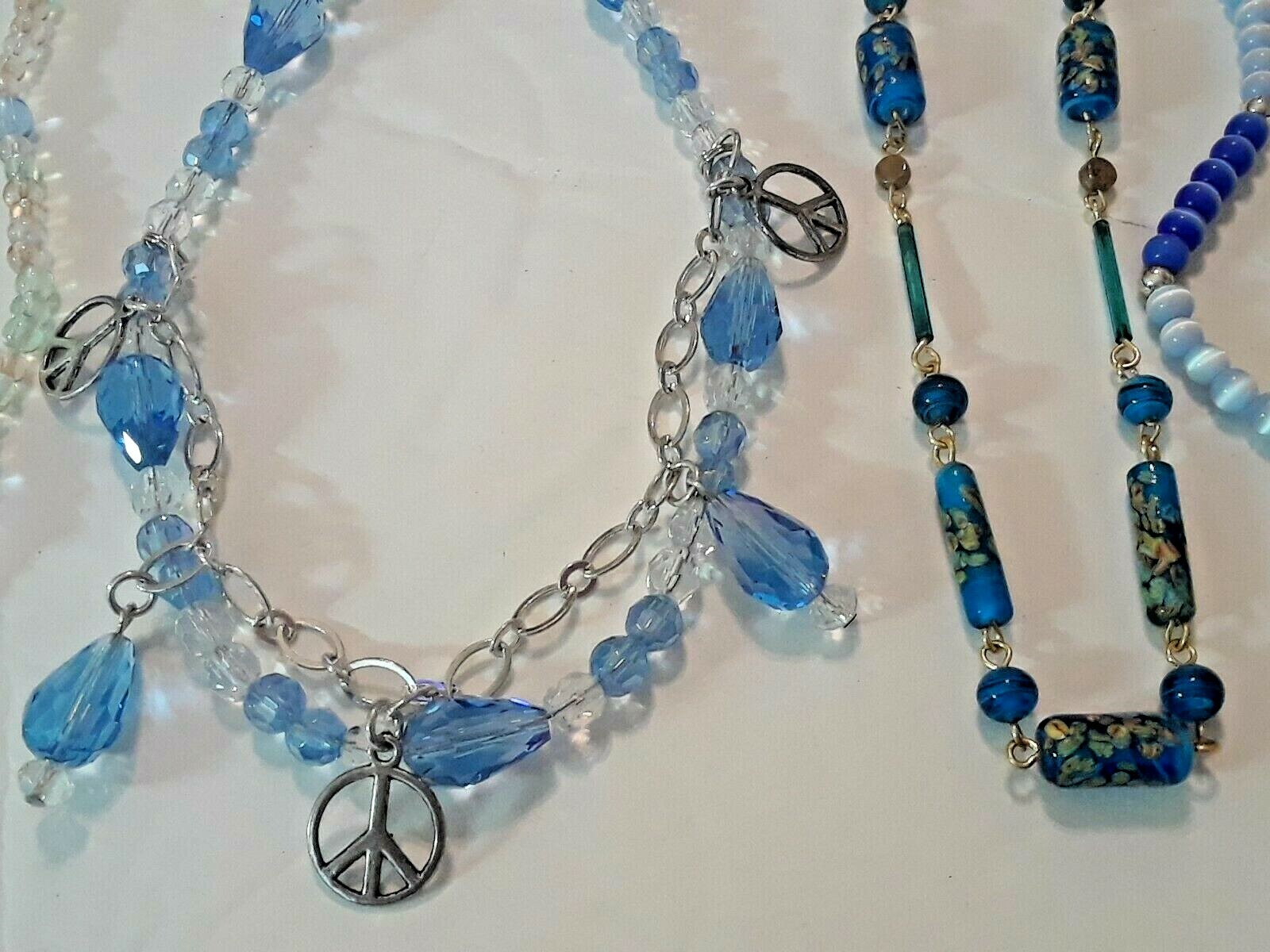 Beautiful colorful necklaces. Crystal, Glass, gem beads. moon glow, art glass +